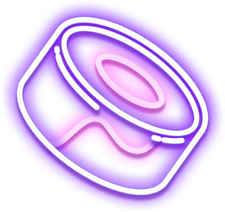 SushiSwap logo in neon